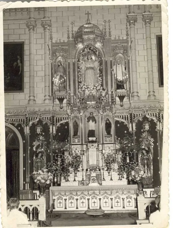 Retablo del altar Mayor de la Capilla de Santamarca en 1943